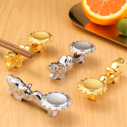Chopsticks Holder Alloy Retro Dragon Chopsticks Rack,Gold 2PCS