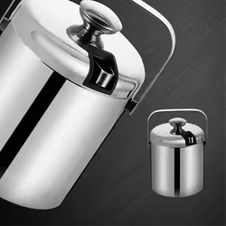 Ice Bucket with Lid and Tong Insulated Ice Bucket with Strainer B