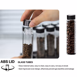 Coffee Beans Storage Container Display Rack Tea Tube Bottle