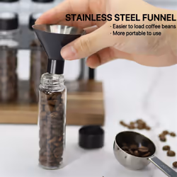 Coffee Beans Storage Container Display Rack Tea Tube Bottle