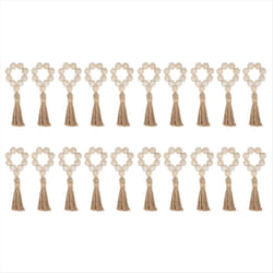 20pcs Napkin Rings,Wooden Napkin Rings, Wood Bead Napkin Rings