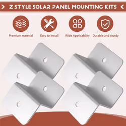 8Pcs Solar Panel Mounting Bracket Z Style Aluminum Alloy Roof Support
