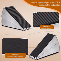 Duty Door Stopper Tall Large Door Stoppers for Bottom of Door, 2pack