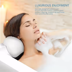 SPA Bath Pillow Bathtub Headrest Soft Waterproof Bath Pillows Gray