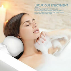 SPA Bath Pillow Bathtub Headrest Soft Waterproof Bath Pillows Gray