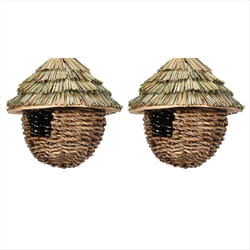 Bird hanging grass house outdoor hummingbird nest bird house