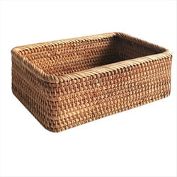 Hand-woven wicker basket Fruit, tea and bread basket for cosmetics