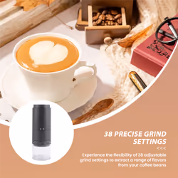 Battery Powered Burr Coffee Grinder with 38 Adjustable Settings