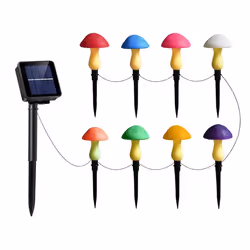 8-Pack Cracked Mushrooms Lights for Garden Decor, Whimsical Yard Art