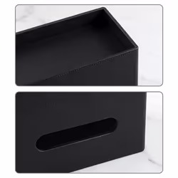 Plus Size Tissue Box Cover Rectangle, Organizer Tissue Holder black