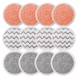 Rotating Mop Pads for -Wave 3897A SmartSteam Pads 12Pack