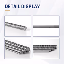8/32Inch Threaded Rods and Hex Nuts, 12Inch Fully Rod Threaded