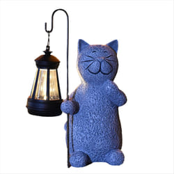 Hot outdoor solar lights cat decoration imitation animal resin crafts