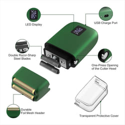 Foil Shaver,Shaver for Men with Ultra-Thin Foil Meshes,green