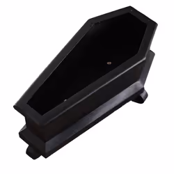 Coffin mini flower pot,succulent plant decoration stand,black