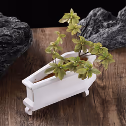 Coffin mini flower pot,succulent plant decoration stand,black