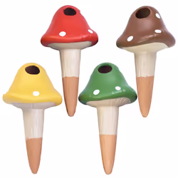 Drip irrigation,automatic watering cute mushrooms