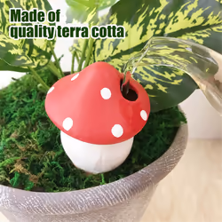 Drip irrigation,automatic watering cute mushrooms