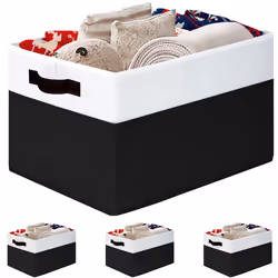 Wardrobe Storage Basket Bathroom Organizer Handle/Laundry Organizer