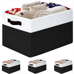Wardrobe Storage Basket Bathroom Organizer Handle/Laundry Organizer