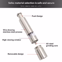 2PCS Manual Salt And Pepper Grinder Set
