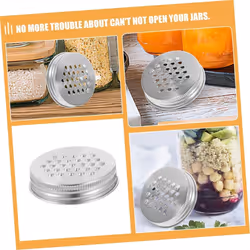 8PCS 70MM Mason Jar Metal Grater Lid Shredder Lid for Mason Jar