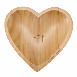Prayer Bowl , Heart Prayer Bowl Wooden, Wood Prayer Dough Bowl