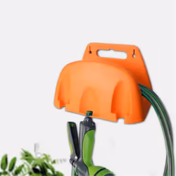 Wall Mounted Garden Irrigation Hose Hanger Plastic Rack black