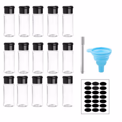 Spice Bottle Set for Spices Salt Storage Jar Set 15pcs