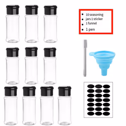 Spice Bottle Set for Spices Salt Storage Jar Set 10pcs