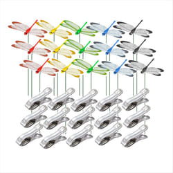 15PCS Decorative Dragonfly Clips Decor for Garden