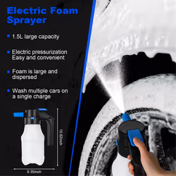 1.5 Liters Electric Pressurized Foam Sprayer for Car Washing