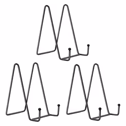 3 Pack Large Plate Holder Display Stand-10 inch Tall Plate Stands