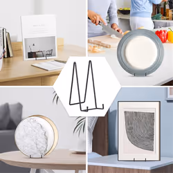 3 Pack Large Plate Holder Display Stand-10 inch Tall Plate Stands