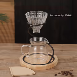 Coffee hand pouring stand Glass hand pouring coffee pot set