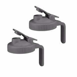 2 Pack Wide Mouth Flip Cap Mason Jar Lids,Leak-Proof Seal Cover,Gray