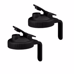 2 Pack Wide Mouth Flip Cap Mason Jar Lids,Leak-Proof Seal Cover,Black