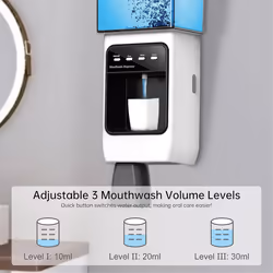 Automatic Mouthwash Dispenser for Bathroom,Dispenser with Cups Can