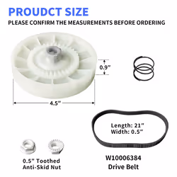Washer Drive Belt Replacement Kit Compatible for