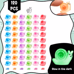 Luminous Mini Resin Snail Mini Animals Glow in The Dark Tiny Snail