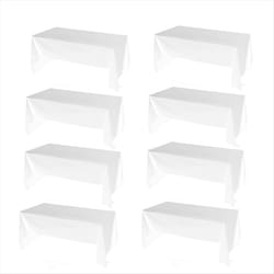 Plastic Disposable Tablecloth 54 x 108 inch, Table Cloth Rectangle