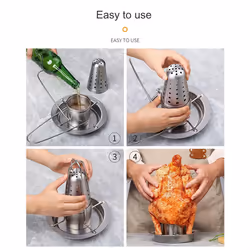 Chicken Roaster Stand Beer Can Vertical Chicken Holder