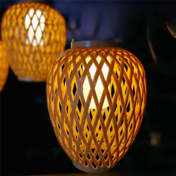 Outdoor Solar Imitation Rattan Lantern Decoration Candle Lights