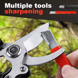 Portable Quick Sharpener, Lawnmower Dull Blade Sharpener, Red