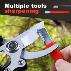 Portable Quick Knife Sharpener, Lawn Mower Dull Blade Sharpener,Red