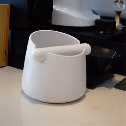 Espresso Grounds Container Waste Coffee Grounds Dump Bin (White)