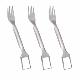 3Pcs Stainless Steel Fruit Cutter Dual Fruit Forks Slicer Knife