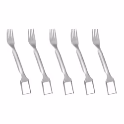 5Pcs Stainless Steel Fruit Cutter Dual Fruit Forks Slicer Knife