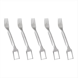 5Pcs Stainless Steel Fruit Cutter Dual Fruit Forks Slicer Knife