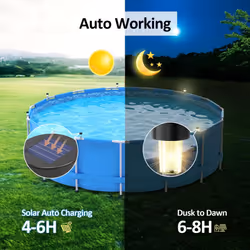 6 Pack Solar Pool Lights for Framed Above Ground Pools